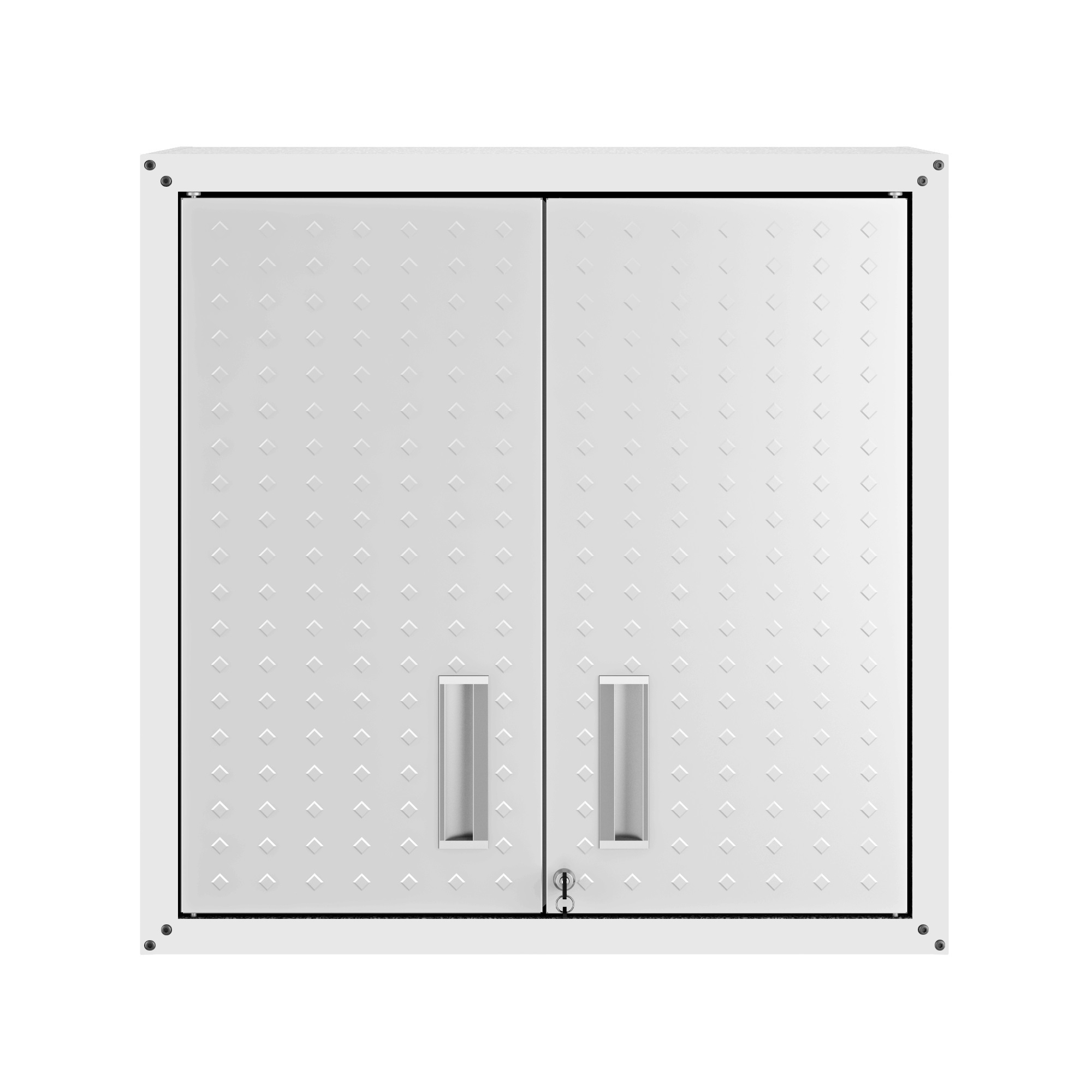Manhattan Comfort, Fortress Floating Garage Cabinet in White, Height 30.3 in, Width 30 in, Color White, Model# 5GMC